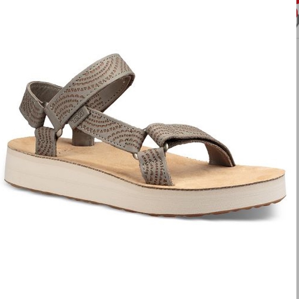 Teva Taupe Strappy Platform Sandals